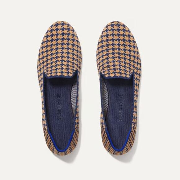 Rothy’s‎ The Loafer Sapphire And Camel Houndstooth Size 10.5 - Picture 1 of 7